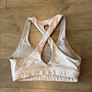 lululemon Gray Striped Sports Bra (Racerback)